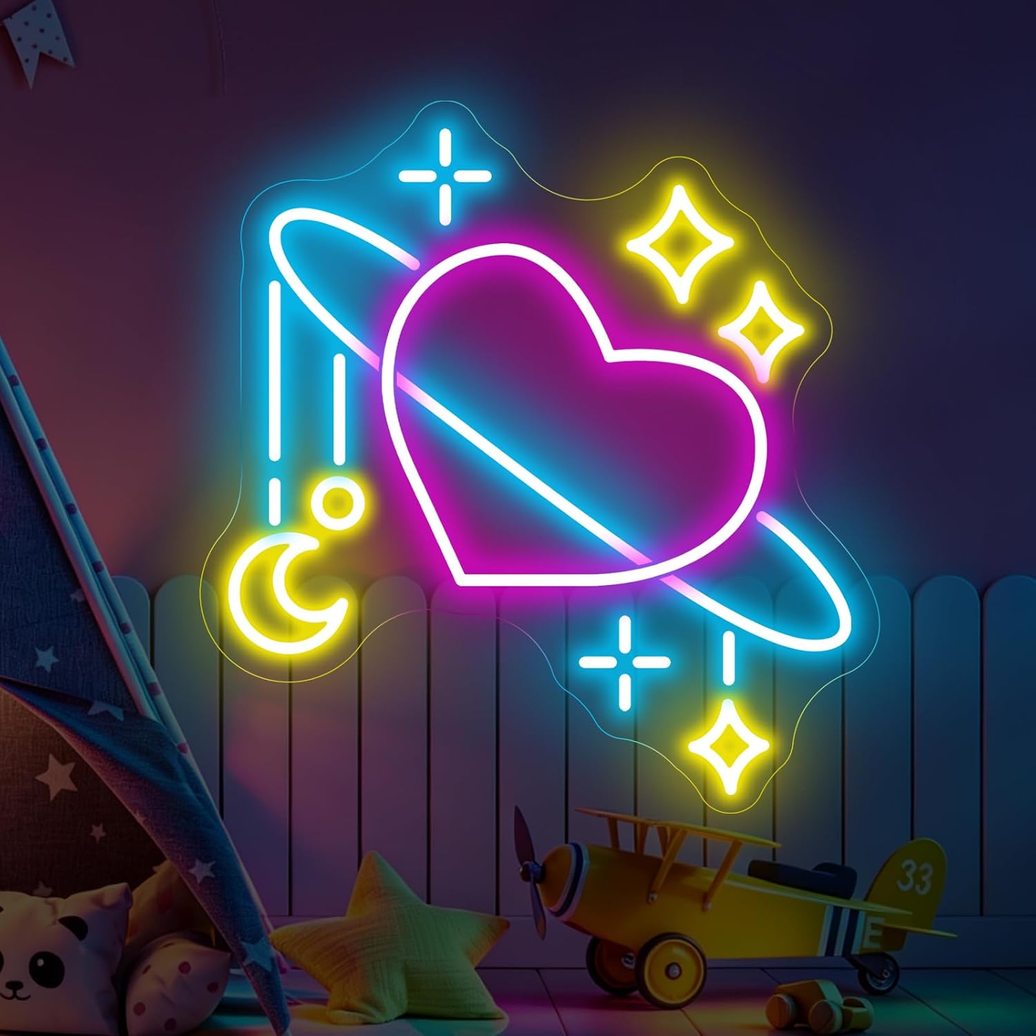 Enseigne néon LED Planète Spat - Baby Nursery Wall Lights avis et prix
