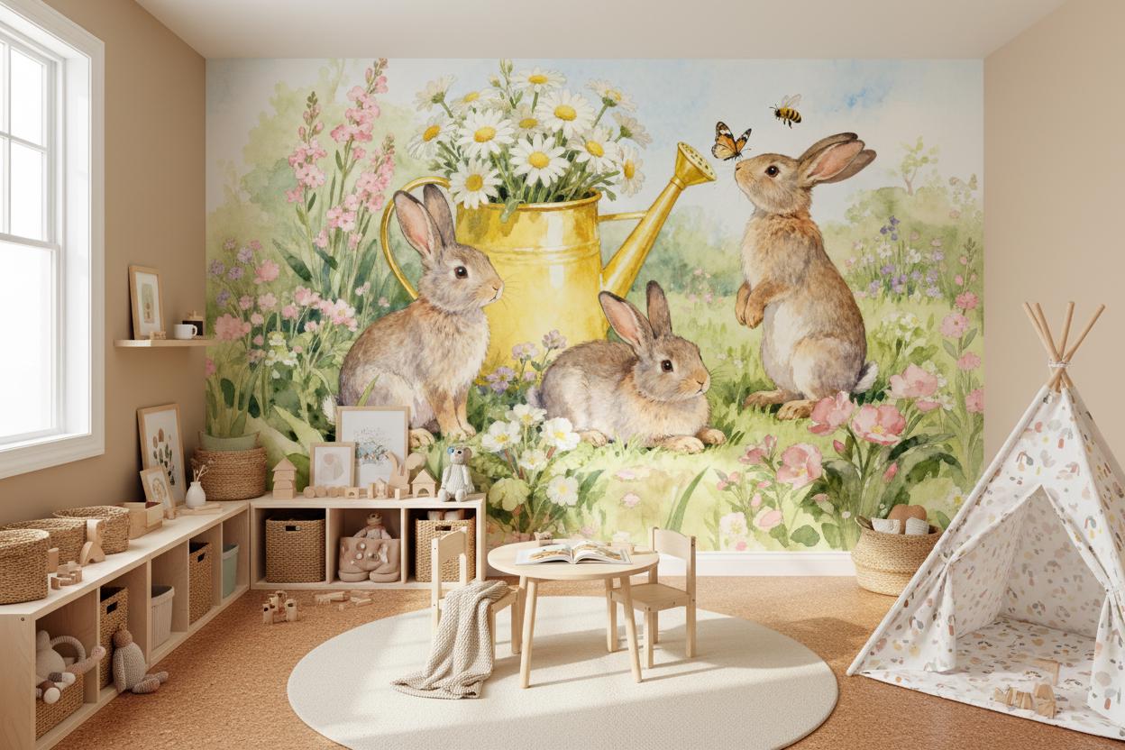 Murale murale d'animaux de des - Baby Nursery Peel And Stick Wallpaper avis et prix