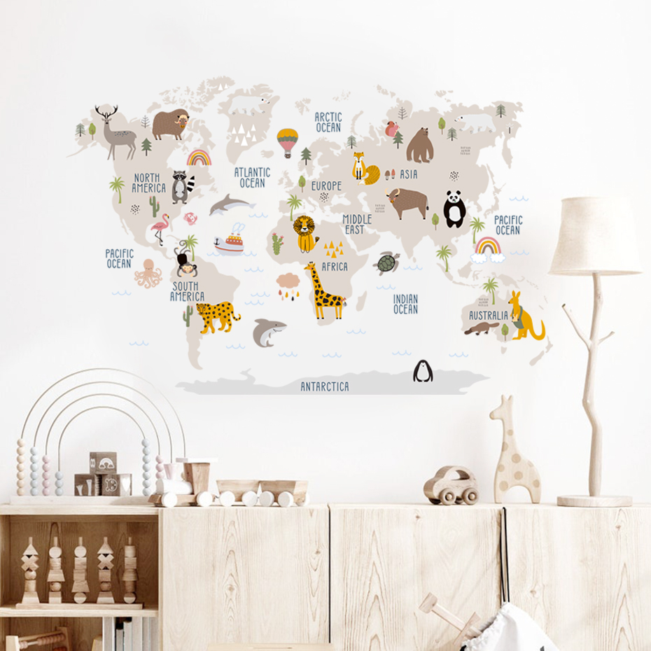 Autocollants muraux de carte d - Baby Nursery Decor Girl avis et prix